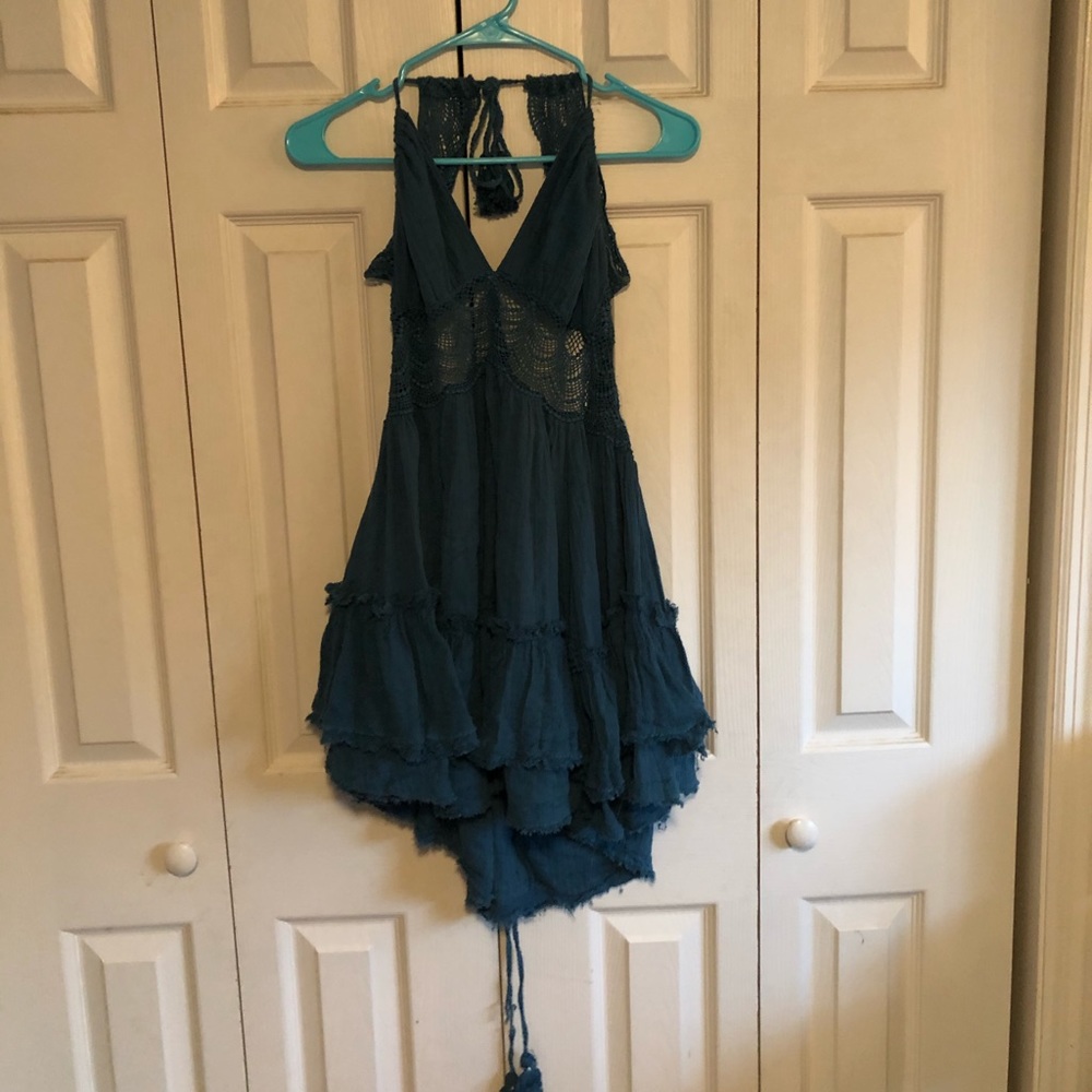 Free People mini dress with lace detailing